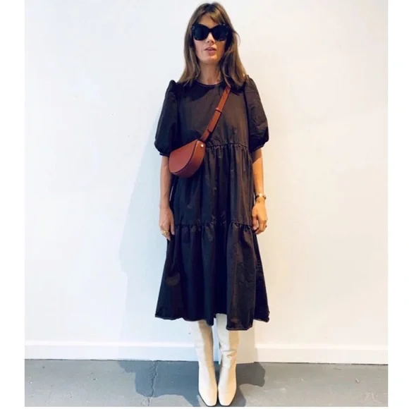 ZARA Asymmetrical Poplin Dress